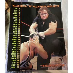 WWF WWE The Undertaker October 1993 Killer Kalendar Poster HOF